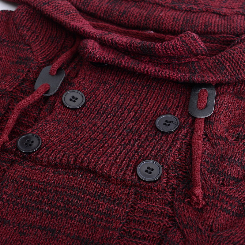 Turtleneck hooded sweater