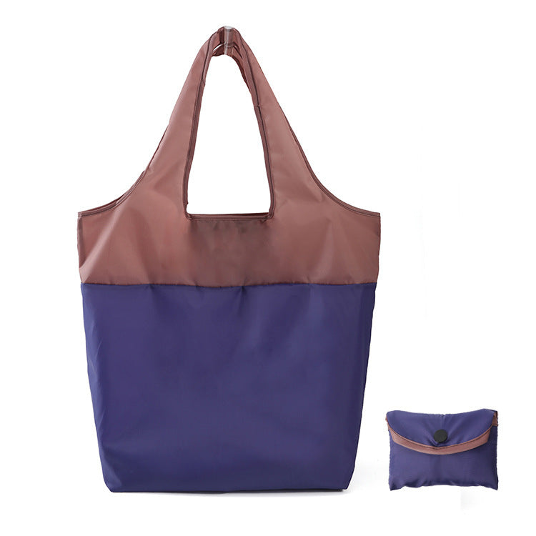 Recycled Waterproof Color Matching Portable Folding Shopping Bag