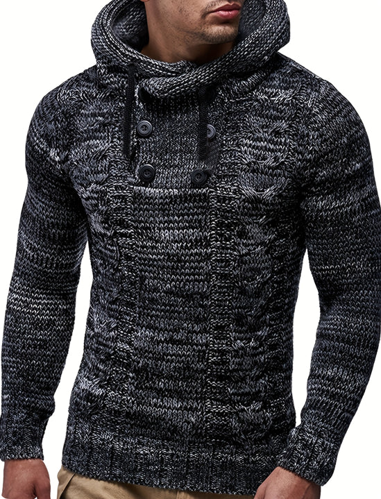 Turtleneck hooded sweater