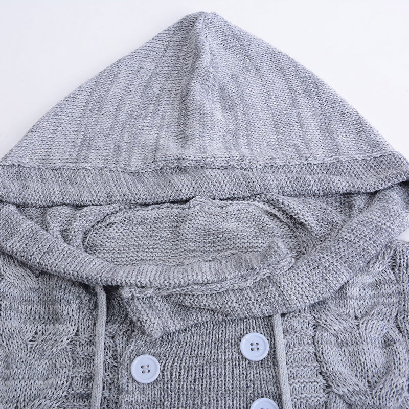 Turtleneck hooded sweater