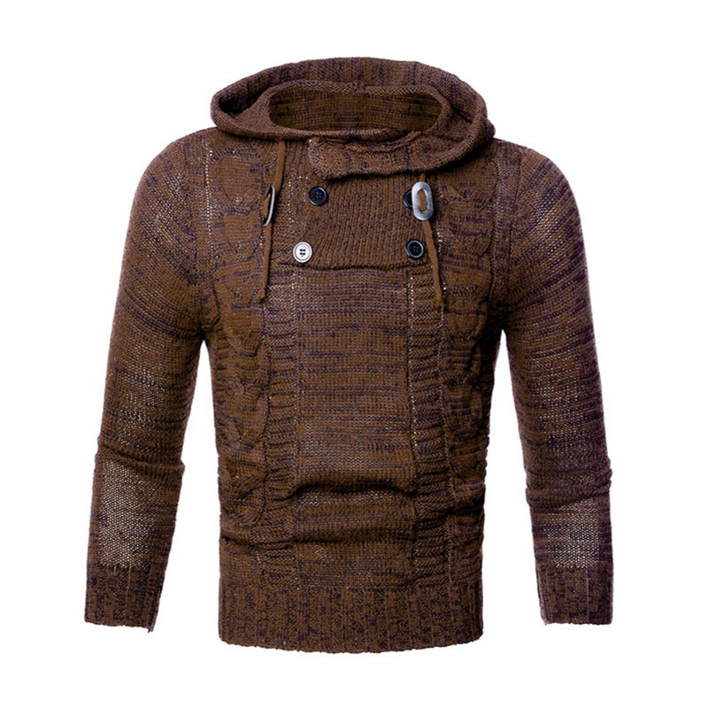 Turtleneck hooded sweater