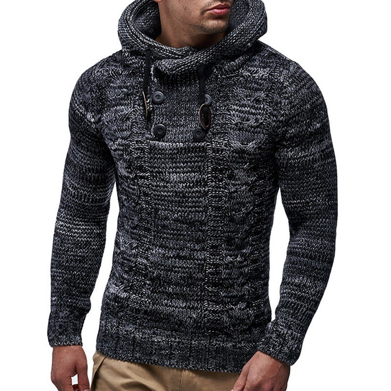Turtleneck hooded sweater