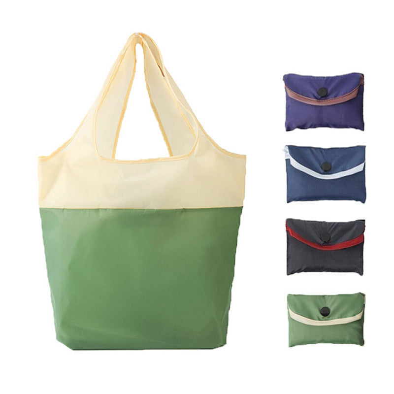 Recycled Waterproof Color Matching Portable Folding Shopping Bag
