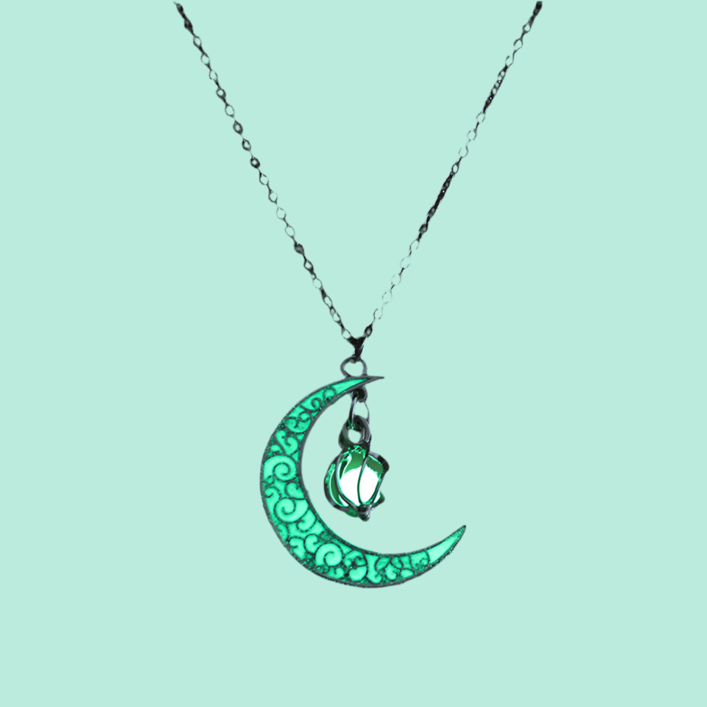 Glowing Pendant Necklaces Silver Plated Chain Necklaces