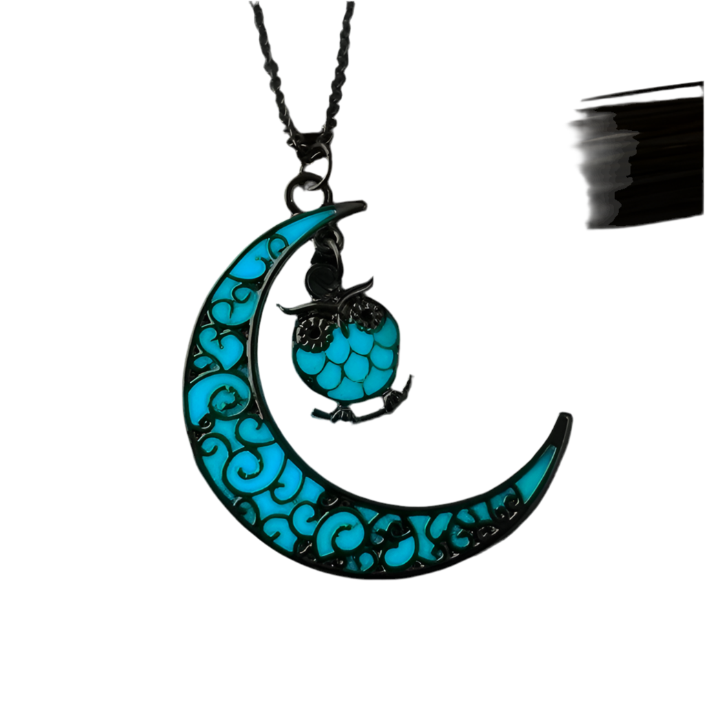 Glowing Pendant Necklaces Silver Plated Chain Necklaces