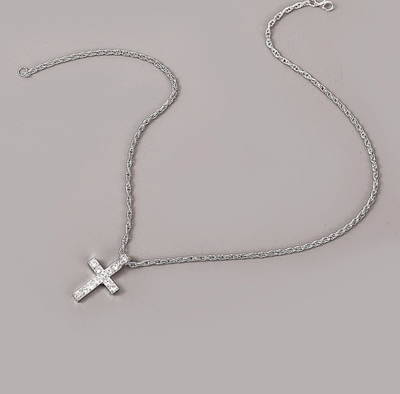 Cross Pendant Necklaces For Women and Men Punk Hiphop Rope Chain On Neck Rapper Jewelry