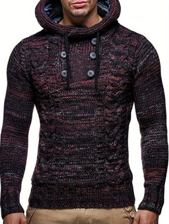 Turtleneck hooded sweater